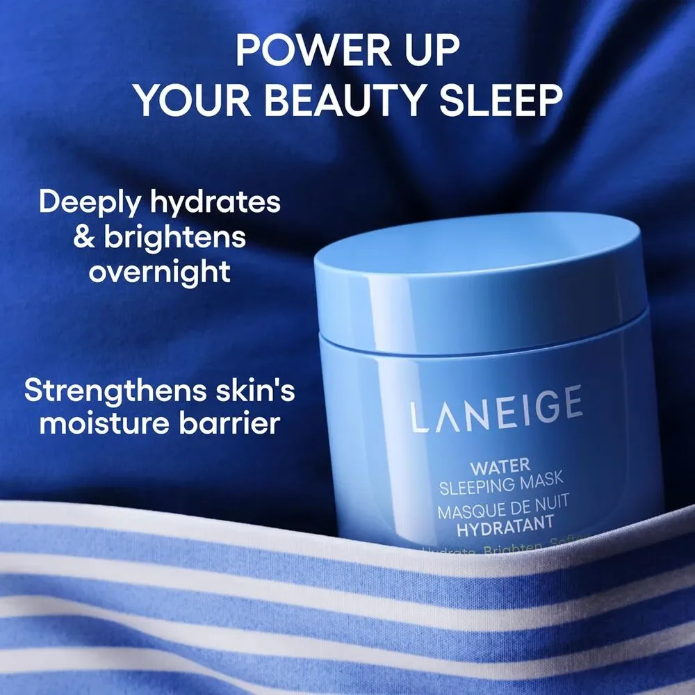 LANEIGE Water Sleeping Mask: Hydrating Korean Overnight, Squalane & Probiotic